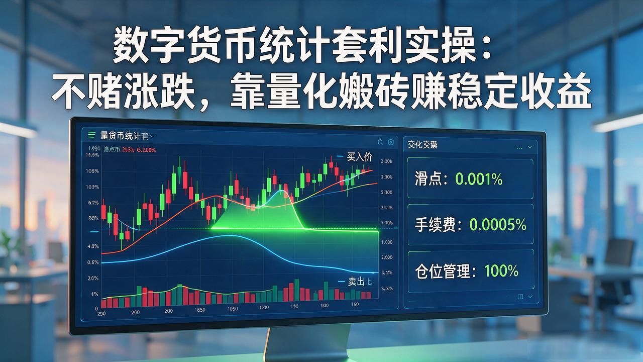 数字货币统计套利实操：不赌涨跌，靠量化搬砖赚稳定收益