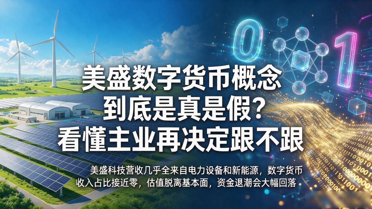 美盛数字货币概念到底是真是假？看懂主业再决定跟不跟