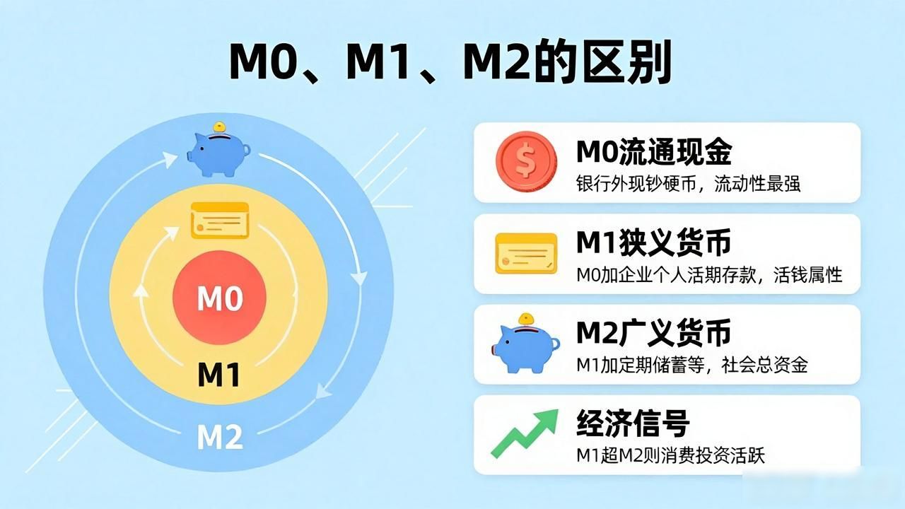 数字货币里的M是什么？一文讲清M0、M1、M2的区别