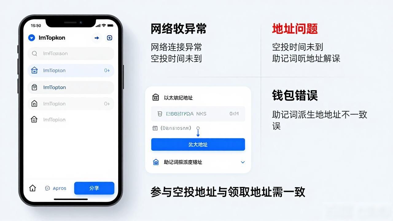 imtoken空投收不到怎么办 排查这4个原因