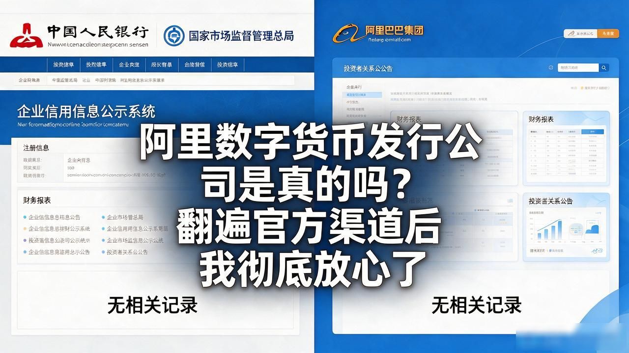 阿里数字货币发行公司是真的吗？翻遍官方渠道后我彻底放心了