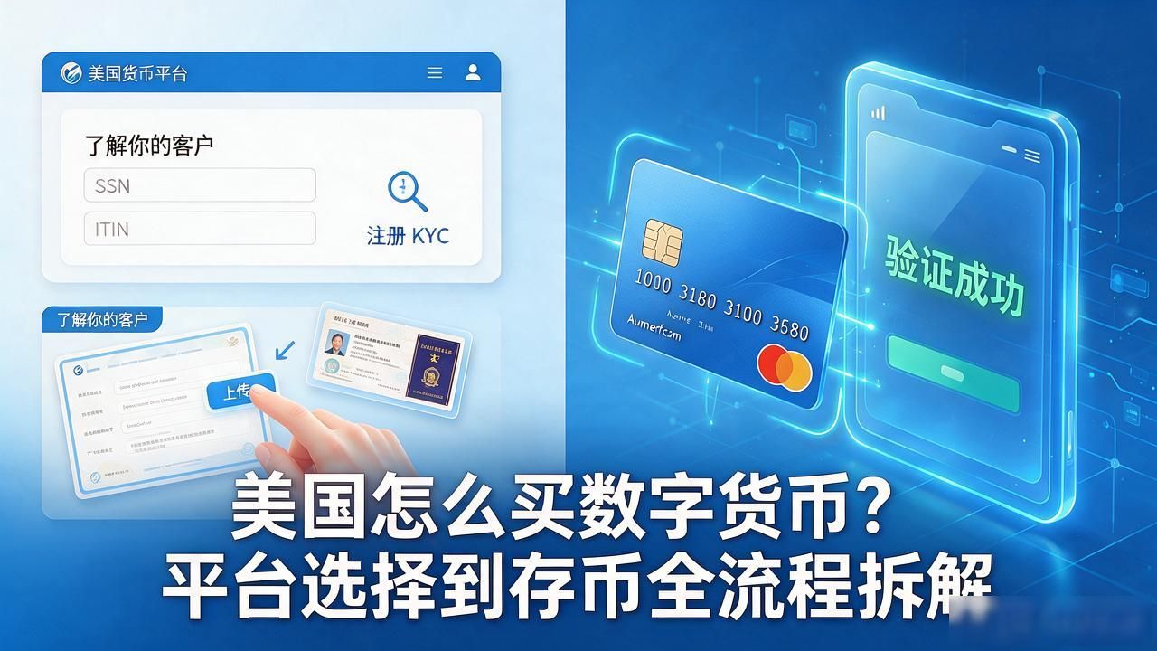 美国怎么买数字货币？平台选择到存币全流程拆解