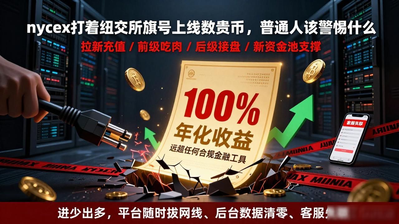 nycex打着纽交所旗号上线数字货币，普通人该警惕什么