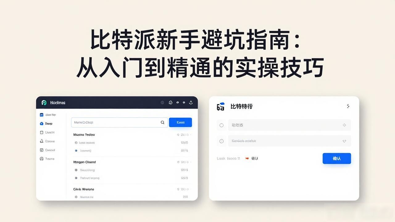 比特派新手避坑指南：从入门到精通的实操技巧
