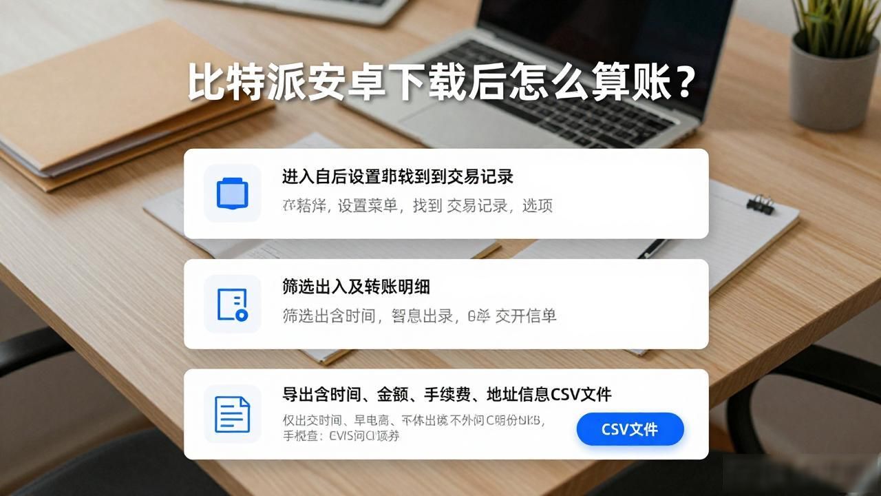 比特派安卓下载后怎么算账？