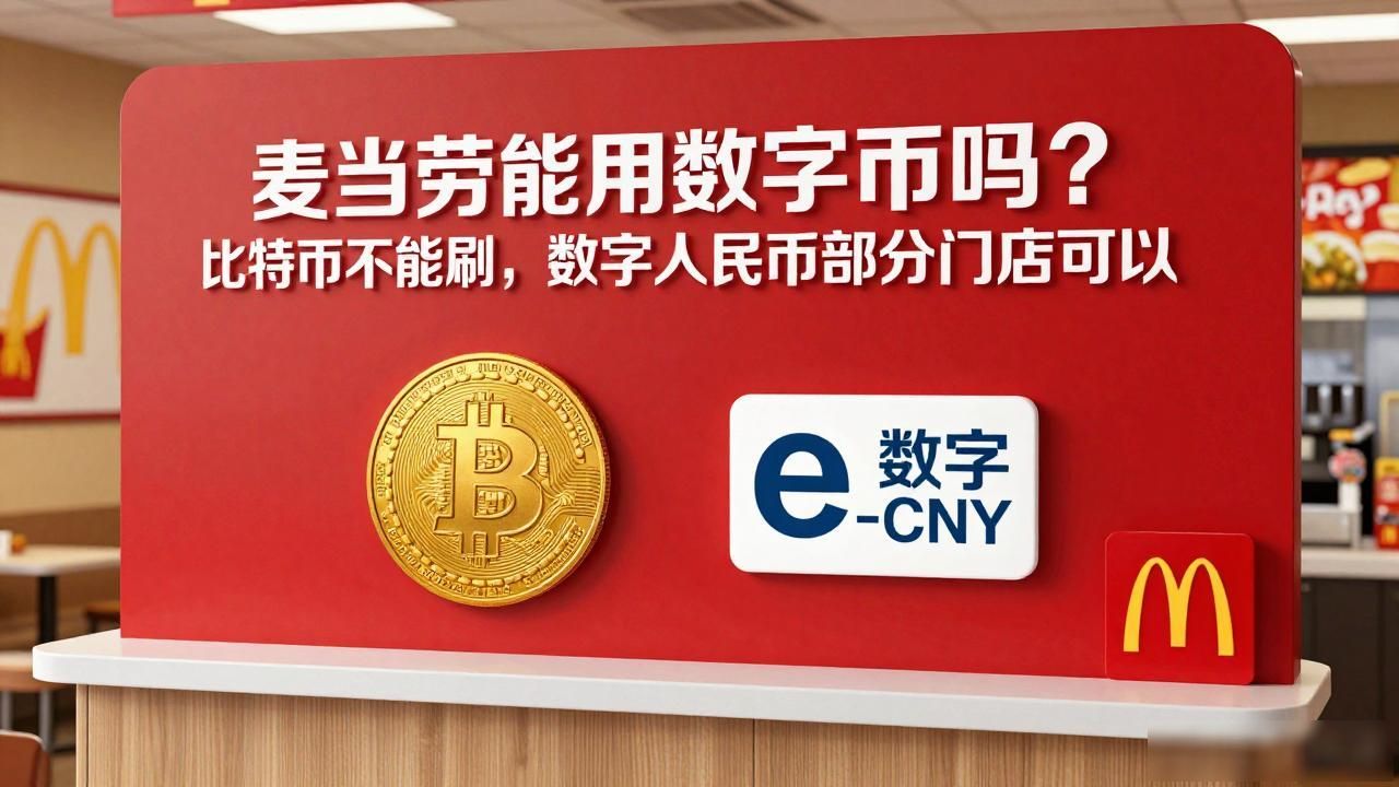 麦当劳能用数字货币吗？比特币不能刷，数字人民币部分门店可以