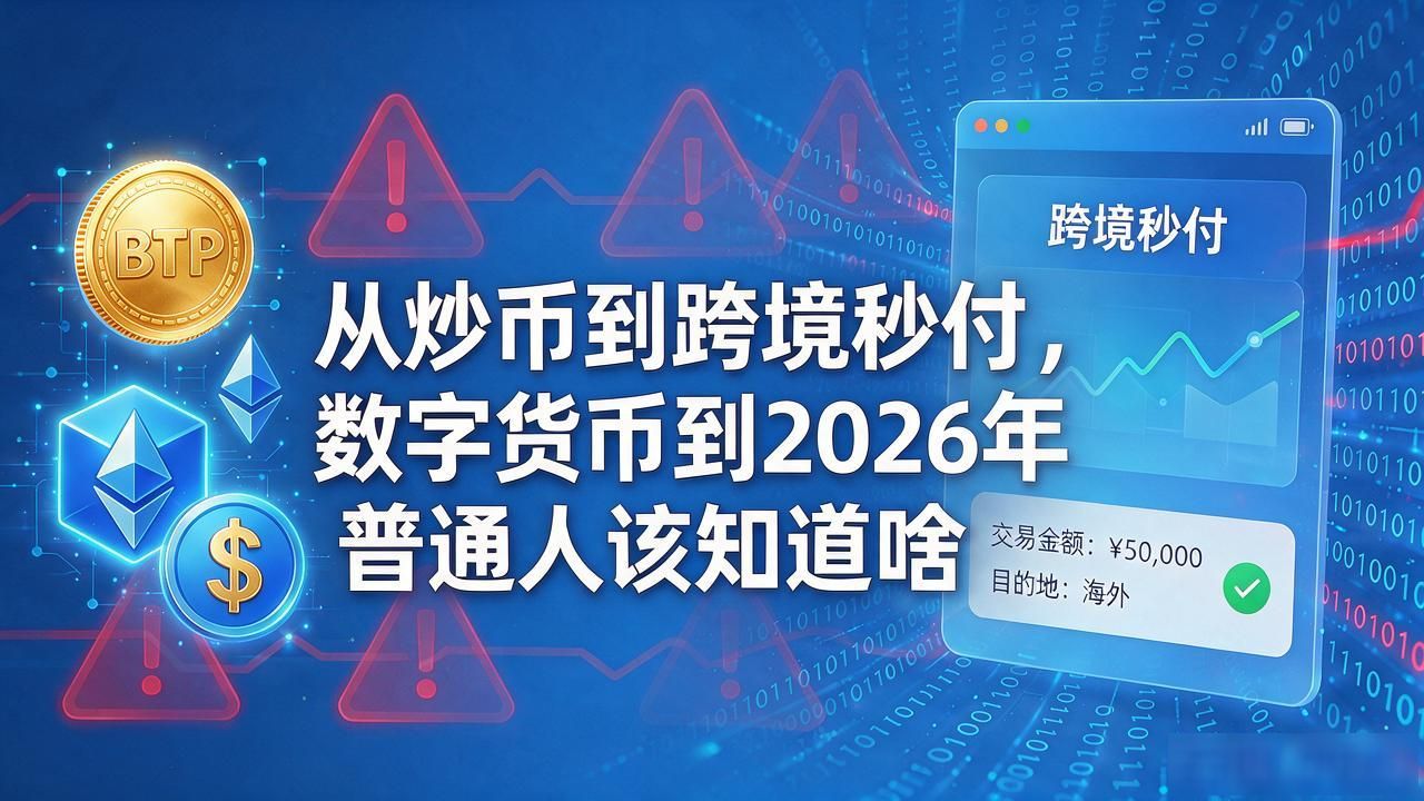从炒币到跨境秒付，数字货币到2026年普通人该知道啥