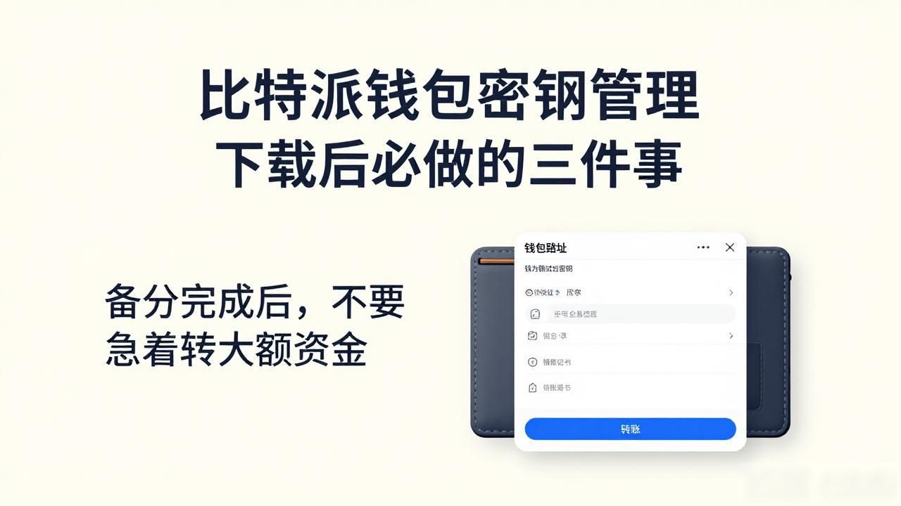 比特派钱包密钥管理 下载后必做的三件事